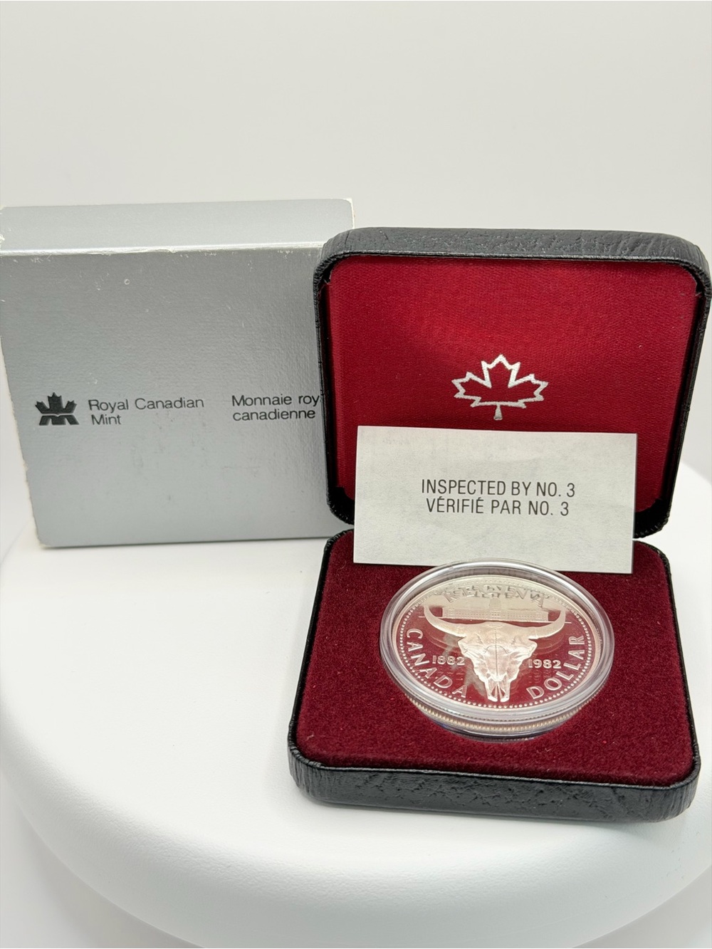 1986 Royal Canadian Mint Regina Centennial Proof Silver Dollar Set Box COA